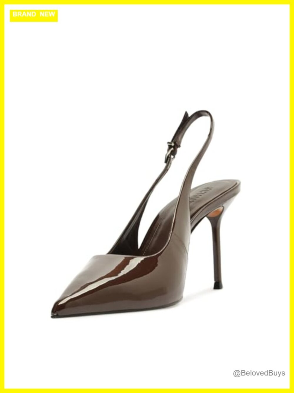 Patent Leather Slingback Pointed Toe Stiletto Heel Pumps